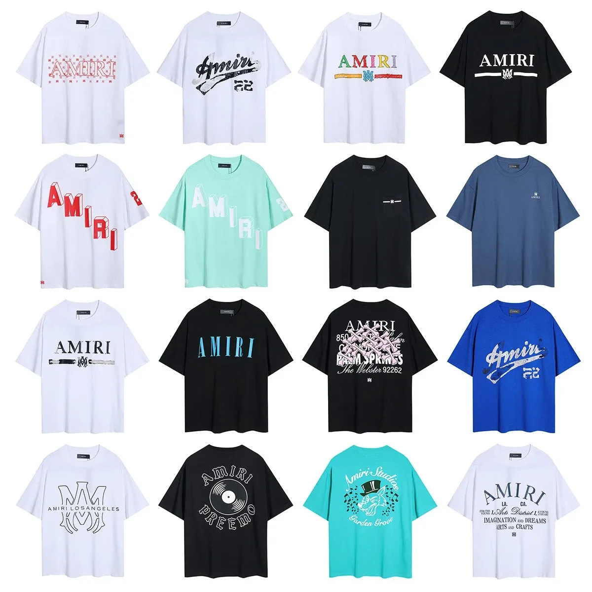 跨境批发2025新款T-Shirt字母印花纯棉圆领短袖T恤男女夏季 (25)