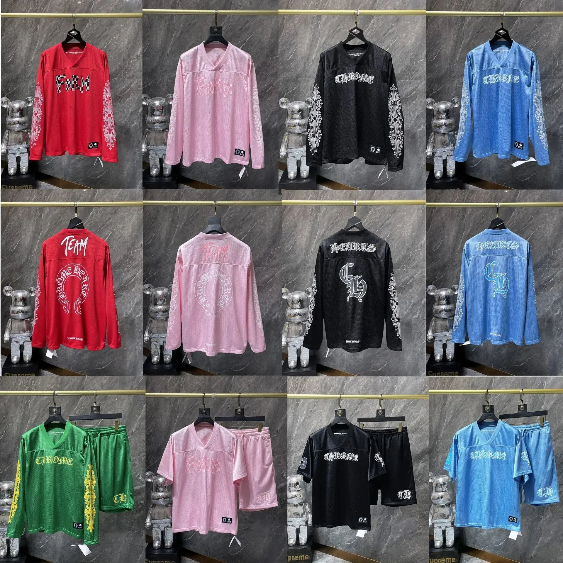 正确版高品质 Chrome Hearts 克罗伈长袖花臂冰球服男女运动套 (2)